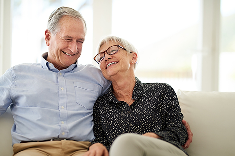 Couple laughing